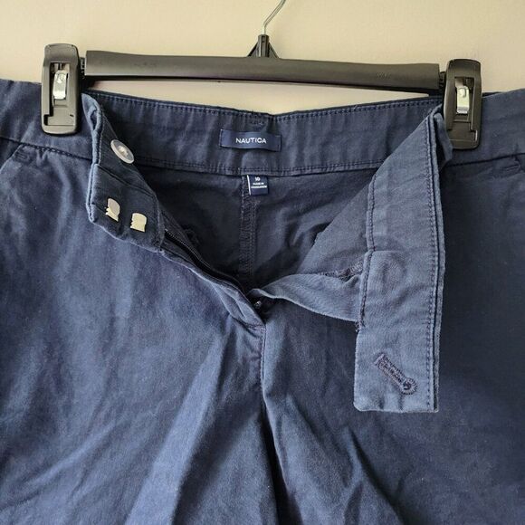 NAUTICA Flat Front Shorts | Navy Blue | Women's Size 10 - Picture 3 of 6